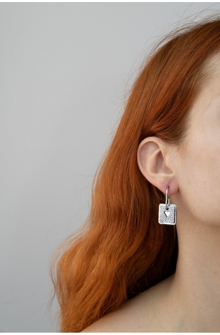 Kupa Kızı Silver Küpe