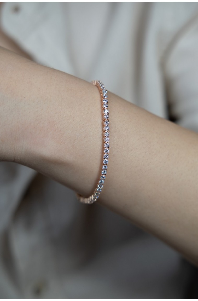 Rose Gold Su Yolu Bileklik 2mm